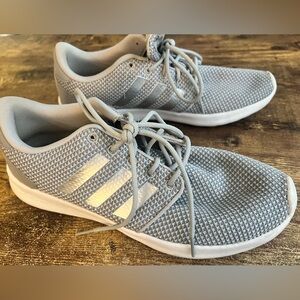 Adidas Women’s Gray and Silver Running Shoes with Cloud Foam, size 9